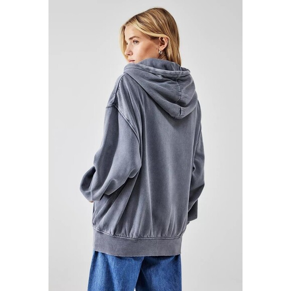 BDG UO Star Washed Black Dusty Hoodie Jacket Top Zip-up Long Sleeve XL 282910 - Picture 3 of 12